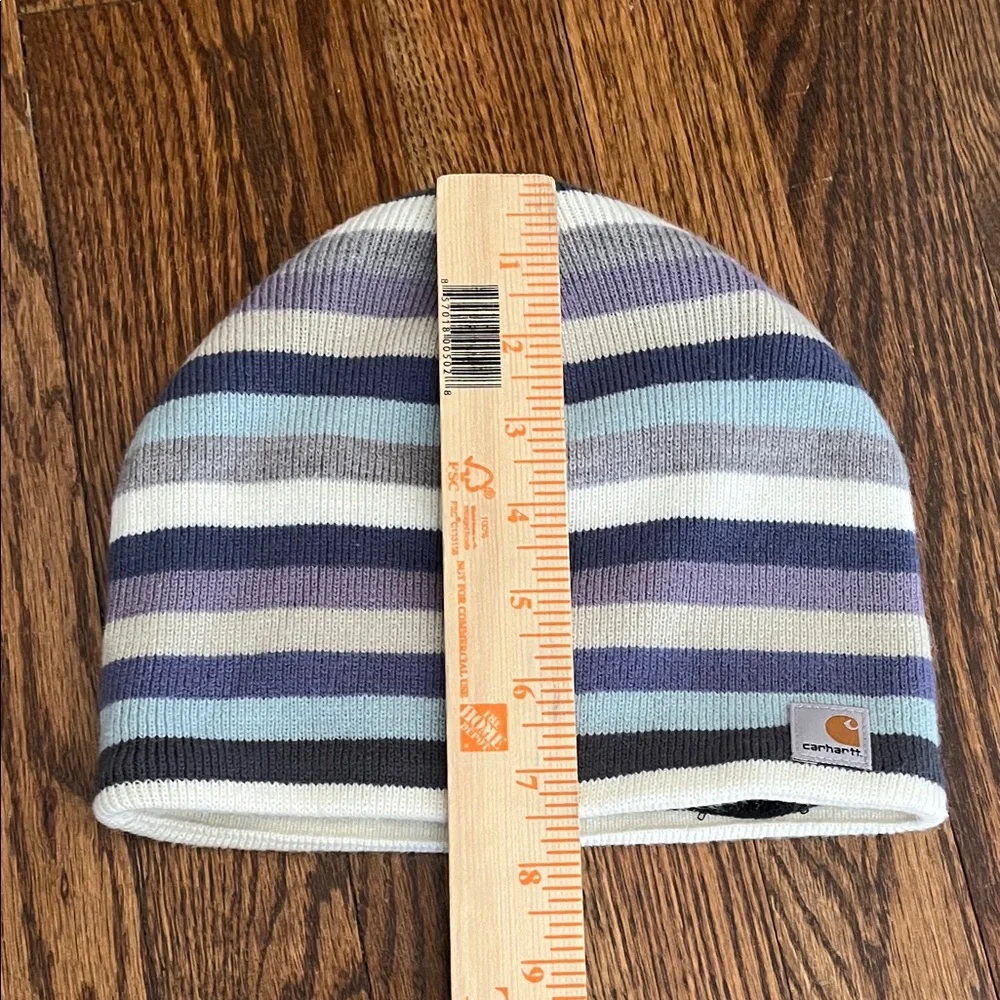 Carhartt Kids Striped Beanie - Blue, Purple, Gray